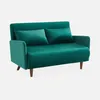 sweeek - 2-Sitzer-Sofa mit Samtbezug - Grün Produktbild-Vorschau 1