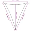 vidaXL Tenda da sole grigio chiaro 3x4x4 m 100% poliestere Anteprima dell’immagine prodotto 8