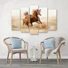 5-teiliges leinwandbild pferdegalopp natur 100x70 cm Feeby Produktbild-Vorschau 3