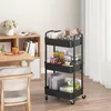 Carrello da cucina multifunzionale a 3 ripiani con maniglia Anteprima dell’immagine prodotto 5