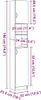 Möbel Badschrank Schwarz Eichen-Optik 32x25,5x190 cm Produktbild-Vorschau 12