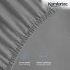 Komfortec jersey prestieradlo 90x200 cm, 100% bavlna, sivé Náhľad obrázku produktu 9