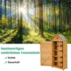 COSTWAY Armadio da giardino in legno, 70x35,5x160 cm Anteprima dell’immagine prodotto 6