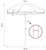 Parasol de jardin vidaXL 160 cm, polyester 170T, orange Voir les images du produit 4