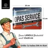 LANOLU retro Blechschild OPAS SERVICE, Schild Werkstatt Produktbild-Vorschau 3