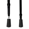 Two black trekking pole tips are shown against a white background. One tip is attached to a pole, and the other is separate, showing how it connects. Podgląd zdjęcia produktu