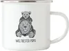 Weltbester Papa Emaille Tasse SW Spruch Löwenpapa Vatertag Produktbild-Vorschau 1