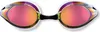 A pair of mirrored swimming goggles with pink lenses and a rainbow-colored frame, shown from a front-facing perspective on a white background. Anteprima dell’immagine prodotto
