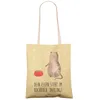 Mr. & Mrs. Panda Tote Bag Katze Fressen - Gelb Pastell - Produktbild-Vorschau 2