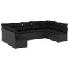 The Living Store 9-tlg. Garten-Sofagarnitur mit Kissen Produktbild-Vorschau 3
