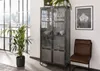MASSIVMOEBEL24 Vitrine Mango 90x40x190 grau lackiert HEAVY Produktbild-Vorschau 10
