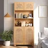 Meuble haut Merax avec portes en treillis, vitrine, design Voir les images du produit 2