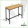 BEGRYF Barový stôl z kovu, čierny, dubový, 100 x 40 x 90 Náhľad obrázku produktu 3
