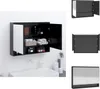 vidaXL Spiegelschrank fürs Bad 80x15x60 cm MDF Anthrazit -  Produktbild-Vorschau 1