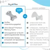 A comparison of two knee support products, highlighting the features of one product against 'other brands'. Produktbild-Vorschau