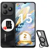 A collage of a smartphone, a memory card, and a phone case, with promotional text and graphics. Produktbild-Vorschau