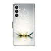 A wallet-style phone case with a lotus flower design. Produktbild-Vorschau