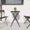 vidaXL Bistrotisch Anthrazit Ø 50 x 71 cm Produktbild-Vorschau 3
