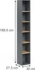 Hochregal Vicco Viktor Anthrazit/Goldkraft Eiche 30 x 188.6 Produktbild-Vorschau 1