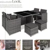 tectake® Aluminium Rattan Sitzgruppe Manhattan wetterfest Produktbild-Vorschau 3