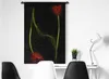 MuchoWow® Wandteppich Wandbehang Zwei rote Tulpen auf Produktbild-Vorschau 4