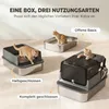 PawHut Katzenklo Edelstahl mit Deckel XXL Katzentoilette Produktbild-Vorschau 6