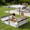 WONDERMAKE® Design Sandkasten Holz mit Dach, Abdeckung & Produktbild-Vorschau 2