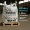 Steinkohle 750kg Anthrazitkohle 5-50mm Hoher Heizwert Produktbild-Vorschau 2
