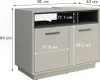Meuble sous vasque simple Vicco Beatrice Gris 80x64cm, Voir les images du produit 4