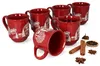 set de 6 tasses à vin chaud 0,2L rouge Paysage de Noël Voir les images du produit 1