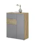 Schuhschrank - Artisan Eiche Nachbildung - Grau - B 85 cm - Produktbild-Vorschau 2