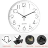 Wanduhr, 30 cm, Leises Quarzwerk, Modernes Minimalistisches Produktbild-Vorschau 3