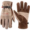 Damen-Gartenhandschuhe aus Leder mit Baumwollfutter Produktbild-Vorschau 1