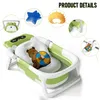Faltbare Baby Badewanne mit Temperatursensor, Wannenkissen, Produktbild-Vorschau 5