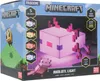 The image shows the retail packaging for a Minecraft Axolotl Light. Anteprima dell’immagine prodotto