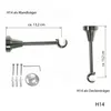 Gardinenstange Set Edelstahl Look Metall Ø 16mm zur Produktbild-Vorschau 3