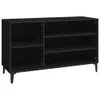 vidaXL Portascarpe nero 102x36x60 cm Materiale a base di Anteprima dell’immagine prodotto 1