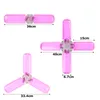 Multiple views of a pink LED plant lamp with dimensions indicated. Produktbild-Vorschau