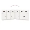 vidaXL Sideboard Weiß 100x40x75 cm Massivholz Kiefer - Produktbild-Vorschau 9