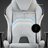 Close-up of a gaming chair with diagrams highlighting adjustable features. Náhľad obrázku produktu