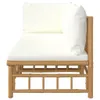 vidaXL 2-tlg. Garten-Lounge-Set mit Cremeweißen Kissen Produktbild-Vorschau 14