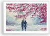 Gerahmtes Poster - Weißer Rahmen - Paar Paris Baum - 70x50 Produktbild-Vorschau 1