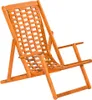 A wooden deck chair shown against a white background. Podgląd zdjęcia produktu
