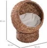 PawHut Rattan Katzenkorb Katzenhöhle Katzenhütte Katzenbett Produktbild-Vorschau 3