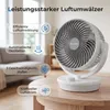 Tischventilator, leiser Ventilator mit 100° Oszillation & Produktbild-Vorschau 2