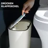 Eckiger Abfalleimer mit Deckel, Pop-Up, PP Material – Produktbild-Vorschau 6
