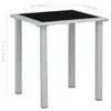 vidaXL Table de jardin noire et argentée 41x41x45 cm acier Voir les images du produit 9