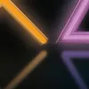 Abstract neon geometric shapes on a dark background. Produktbild-Vorschau