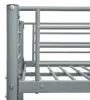 vidaXL Etagenbettgestell Grau Metall 140x200 cm/90x200 cm Produktbild-Vorschau 4
