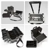 Trolley in alluminio - 370 X 225 X 670 mm - 66,9 L - Nero Anteprima dell’immagine prodotto 2